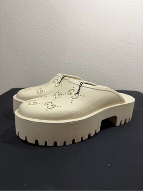 Gucci Platform Perforated G Sandals